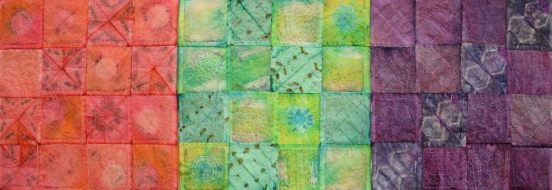 Tea Bag Quilt in Complementary Colors